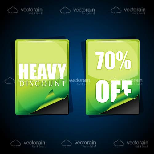 Heavy Discount and 70% Off Tags